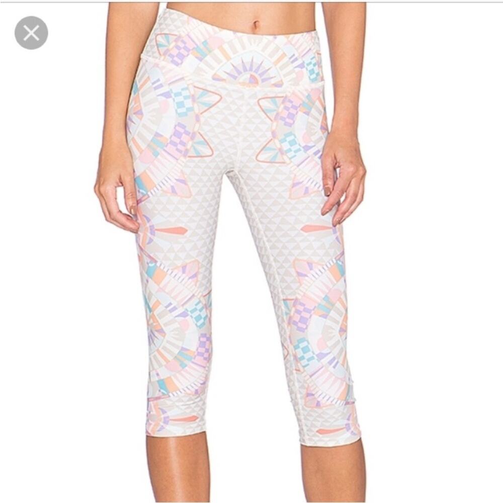 Mara Hoffman Active Revolve Cropped Legging in Eos Stone Womens XS